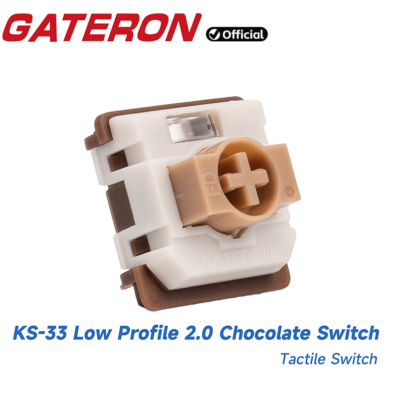 Gaming Keyboard No Rgb - GATERON KS-33 Low Profile 2.0 Chocolate