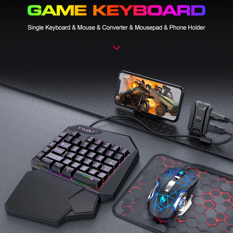 T-WOLF TF900 One Handed Keyboa - Gaming Keyboard Mini review and price