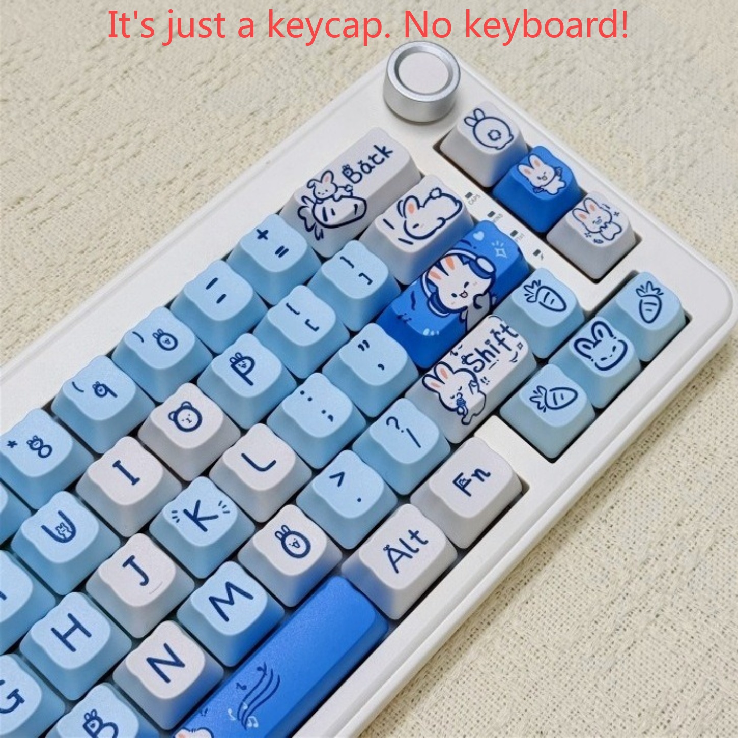 Cute Blue Rabbit Keycaps 124 K - Keyboard Gaming Blue Switch review and price