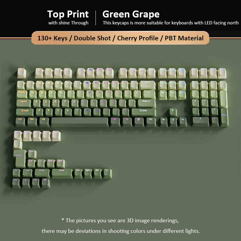 Green Grape Double Shot PBT Ke - Gaming Keyboard No Rgb review and price